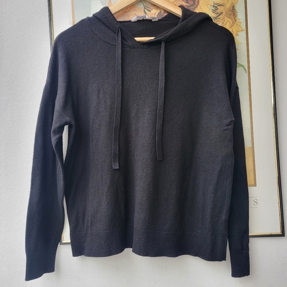 Cashmere Luxury Hoodie Black sweater - Picture 1 of 5